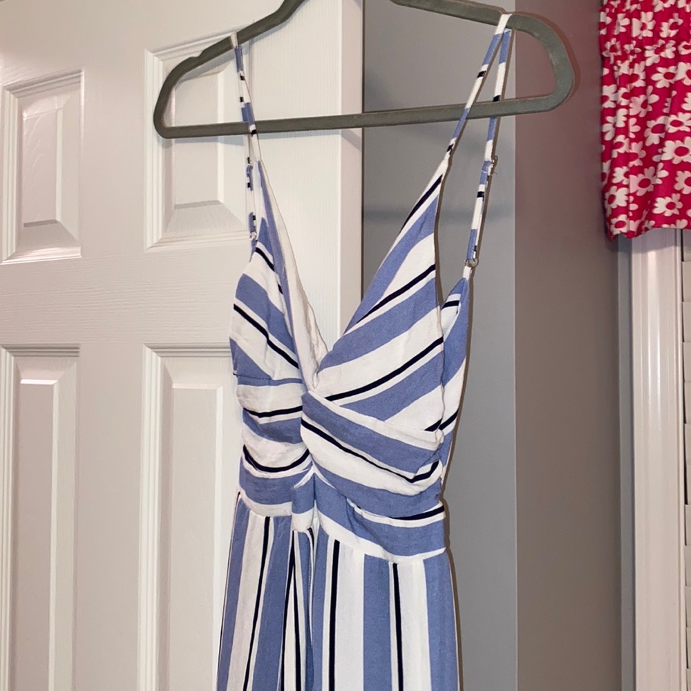 Striped blue and white jumpsuit!